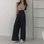 Casual Pants Women High Waist Streetwaer Solid Simple Fashion All-match Wide Leg Trouser Summer Harajuku Popular Pockets Chic