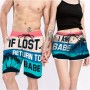 3D All Over Printed Couple Matching Men's Women's Shorts Quick Drying Beach Shorts Summer Beach Swim Trunks