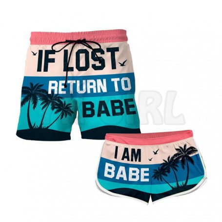 3D All Over Printed Couple Matching Men's Women's Shorts Quick Drying Beach Shorts Summer Beach Swim Trunks