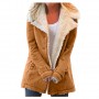 Women's Fleece jackets Long-sleeved Fleece Warm Padded Jacket Women Winter Thick Wool Coat Vintage Fall Jacket for Women