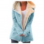 Women's Fleece jackets Long-sleeved Fleece Warm Padded Jacket Women Winter Thick Wool Coat Vintage Fall Jacket for Women