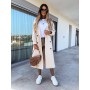 Fall/Winter Long Sleeve Suit Collar Double-breasted Korean Coat Solid Color Trench Coat for Women