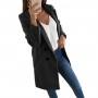Europe and America Solid Color Lapel Long Button Woolen Coat Women Vintage Colorful Blazer Jacket for Women