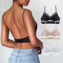 Low Back Wireless Lifting Lace Bra Bralette Ladies U Backless Invisible  Dot Mesh Ultra Thin Underwear Lingerie Tank Top