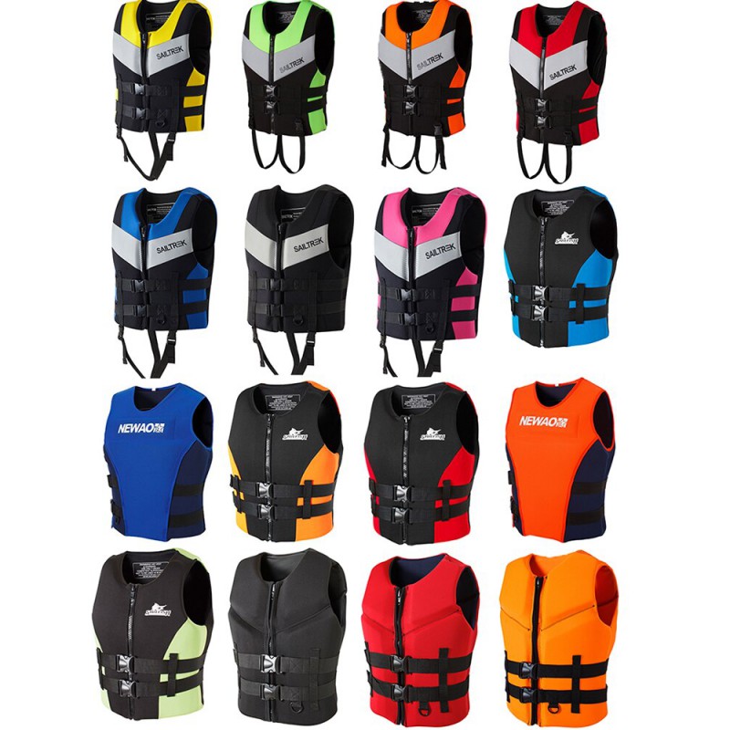 Adults Life Jacket Neoprene Safety Life Vest for Water Ski Wakeboard