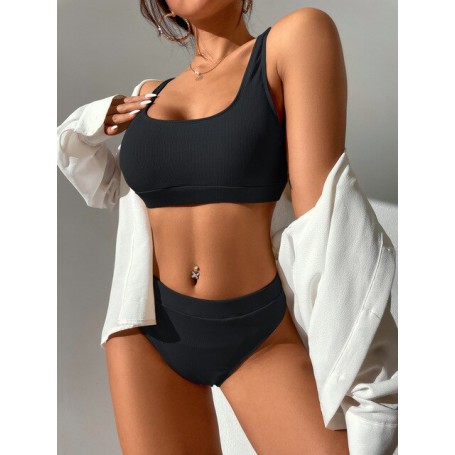 Sporty Fitness Swimwear Women High Waist Push Up Bikini Set  Summer Female Swimsuit Brazilian Bathing Suits Swim Biquinis