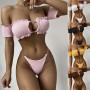 New Sexy Off The Shoulder Hollow Bikini Set Chain Swimsuit Swimming Suit For Women Maillot De Bain Femme