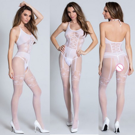 Sexy Bodystocking Open Crotch Sexi Women Crochless Teddy Lingerie Bodysuit Sexy Erotic Underwear Baby Doll Costumes