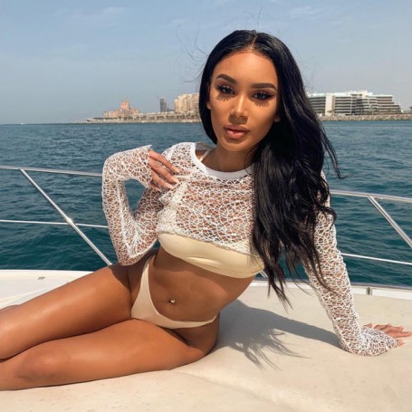 Long Sleeve Crop Top Beach wear Tops Women