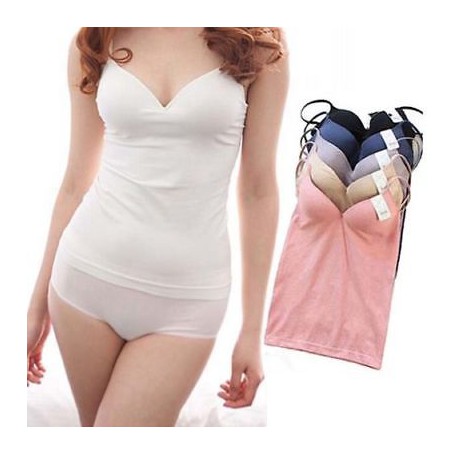 Camisole Padded Bra Spaghetti Strap Under Shirts Women