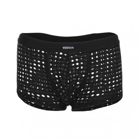 Breathable Boxer Men Mesh Transparent See Through Underwear Lingerie Male Boxers