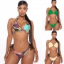 New Push Up Sexy Bikinis Tanga Swimwear Women Floral Bikini Set Swimsuit Bathing Suit Beachwear Biquini Two Piece Maillot