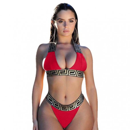 Sexy Bandage Bikini Push Up Bra Swimwear Two Pieces Swimsuit High Waist Bathing Suit Women Biquini Mayo Bikinis Beach Dress