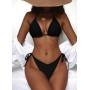 Bikini Sets Triangle Swimming Suit for Women 2 Piece Sets Sexy Solid Color Beach Wear Lace Up Bathing Suit Push Up Bikinis