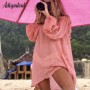 Long Sleeves Cover Ups Women Beachwear Dress