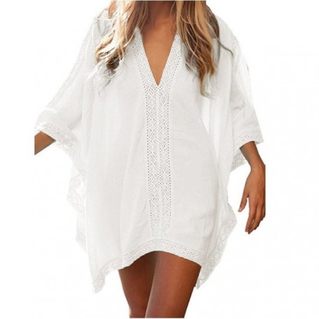 Long Sleeves Cover Ups Women Beachwear Dress