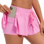 Flowy Skirts Gym Pants Yoga Running Golf Shorts For Womens Athletic Skirt Tennis Culottes Cheerleading Exercise Panties Summer