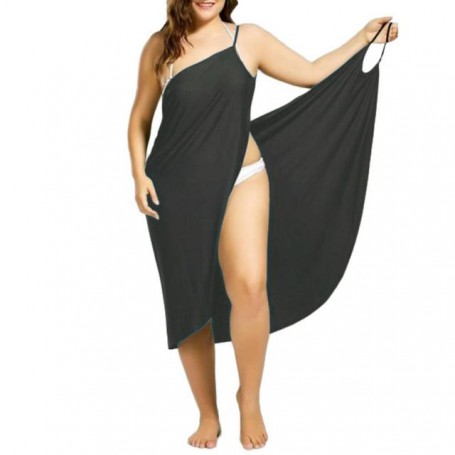 Plus Size Beach Women Wrap Dress Bikini Cover Up Sarongs Women's Clothing Swimwears Cover-Ups  Plus Size