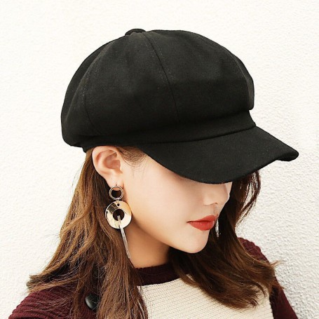 Women Beret Hat Lady Girls Warm Winter Felt Cap French Artist Solid Hat Elegant Ladies Berets Retro Women Hat