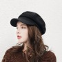 Women Beret Hat Lady Girls Warm Winter Felt Cap French Artist Solid Hat Elegant Ladies Berets Retro Women Hat