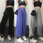 Women Jogging Sweatpants Summer cropped ankle pants Baggy Sports Pants Gray Jogger High Waist Sweat Casual Female Sport Trousers