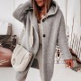 Women Cardigan Vest Mid-length All-match Korean Fashion Loose Batwing Sleeve Sweaters Autumn Loose Hooded Sweater Woman's Jacket