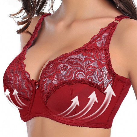 Lace Bra Plus Size Bra Women Underwear Bralette Crop Top Sexy Female Bra Large BH Tube Top Female Push Up Brassiere Laced Bra