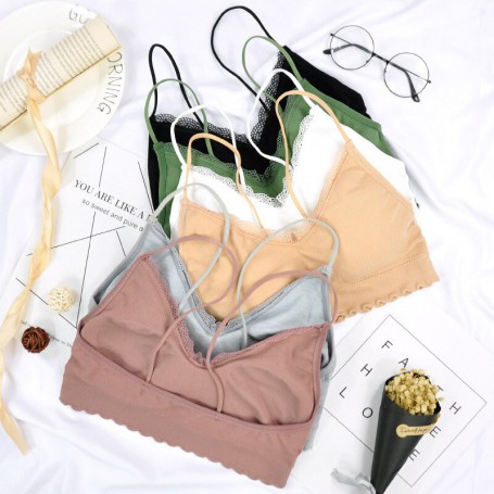 Beauty Back Women Lingerie Bralette Sexy V Neck Push Up Padded Tank Tube Tops Fitness Underwear Casual Seamless Workout Bra Girl