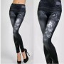 Korean Fashion Retro Butterfly Print Elastic Pant Jeans Women Tight Summer Thin Leggings Female Clothing Casual Trousers