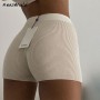 Women Bodycon Shorts Slim Women’s Black White Knitting Mini Sports Short Pants Cycling Bike Yoga Pants