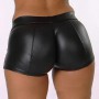 Sexy Womens Shorts Shiny Elastic High Waist Shiny Faux PU Leather Short Pants Slim Hot Dance Clubwear Mini Shorts