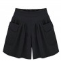 1pcs/lot Women Summer Shorts Cotton And Linen Trousers High Waist Ladies Loose plus size beach shorts