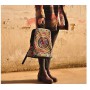 1pcs/lot Vintage Embroidery Ethnic Canvas Backpack Women Handmade Flower Embroidered Travel Bags