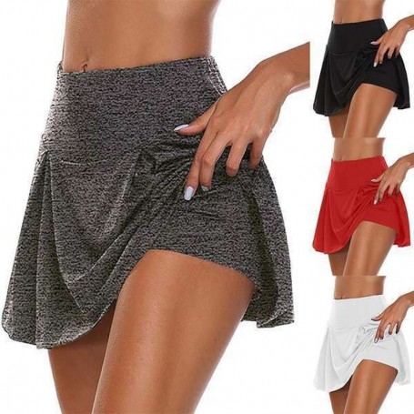 Women's High Wait   Shorts Skirt Athletic Workout Active Drawstring Elastic Waist Pockets Casual Fitness Shorts Skirt