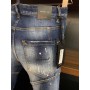 Dsquared2 Women/Men Spray Paint Hole Jeans Pencil Pants Motorcycle Party Casual Trousers Street Clothing Denim A378