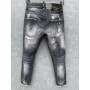 DSQUARED2 Skinny Jeans With Ripped Holes elastic Paint Spray Stitching Beggar Pants Motorcycle Street Style 051-1
