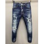 Women's/Men's Skinny Jeans With Ripped Holes elastic Paint Spray Stitching Beggar Pants Clothing