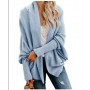 Women Sweater Large Size Long Sleeve Cardigan One Word Collar Doll Sleeve Fashion Jacket Various Colors Enough Flower Hollow