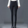 slim high waist pencil jeans fashion new elastic skinny casual trousers black plus size 26-38 mom denim basic pants