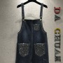 Casual Denim Pants Overall female OL baggy jeans high waist jeans