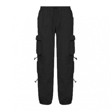 YIKUO Gray Solid Hippie y2k Sweatpants Drawstring Low Waist Casual Baggy Joggers Cargo Pants Women Patchwork Pocket Trousers