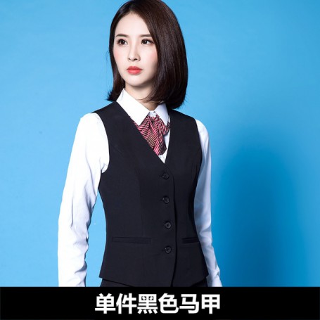 Vest OL V Neck Formal Office Ladies Vest Coat Plus Size Work Wear Uniforms
