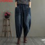 Vintage Winter Women's Jeans Pants High Waist Keep Warm Trousers Female Jean Femme Denim Bagge Mom Jeans