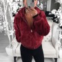 Teddy Coat Women Winter Faux Fur Coat With Hood New Thick Fluffy Pockets Plush Hooded Jacket Ladies Autumn Overcoat Outerwear