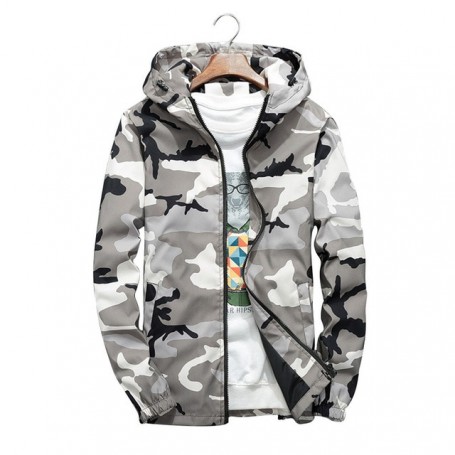 Tactical Camouflage Jacket Men Casual Hoodie Jackets New Spring Camo Hooded Windbreaker Coat Male Military Outwear Streetwear