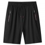 Breathable Men's Black Mesh Sweat Shorts Sportswear Quick Dry Casual Shorts Men Loose Short Breeches 8XL 9XL