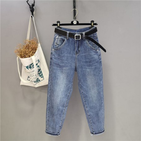 women fashion casual Denim Pants woman female OL baggy jeans women high waisted jeans