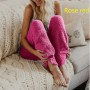 Warm Fleece Pants Women's Casual Home Trousers Coral Fleece Loose Comfortable Plush Pants