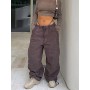 Wide Cargo Pants Women Overalls Fashion  Trousers Vintage Cargo Pants Baggy Jeans Women