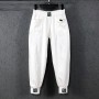 Women Elastic Waist Loose  Jeans All-matched Casual Cotton Denim Harem Pants S982